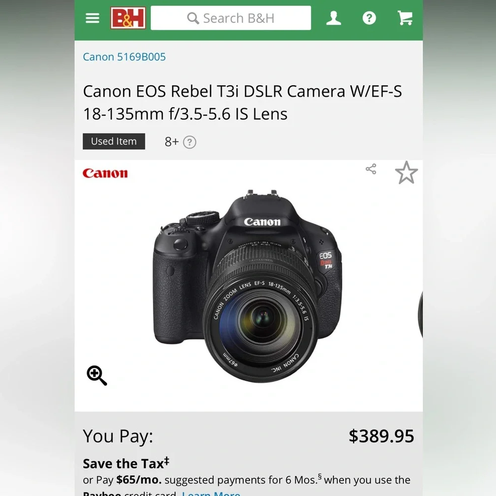 Canon camera base